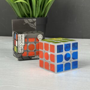 مكعب روبيك شفاف مضيى ستيكر ميتال